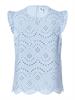PCVILDE SL TOP WVN NOOS cashmere blue