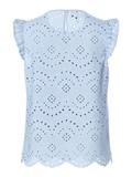 PCVILDE SL TOP WVN NOOS cashmere blue