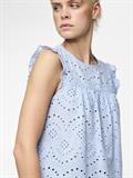 PCVILDE SL TOP WVN NOOS cashmere blue