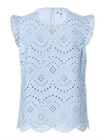 PCVILDE SL TOP WVN NOOS cashmere blue