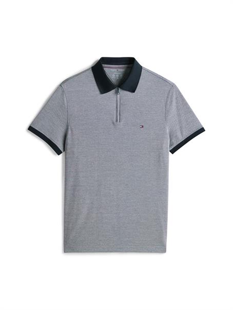 PERFORMANCE OXFORD ZIP REG POLO desert sky - white