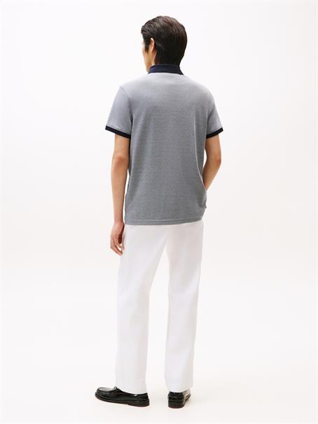 Performance Regular Fit Zip Oxford Polo Shirt desert sky - white