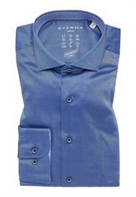 Performance Shirt Natté-Stretch Langarm blau