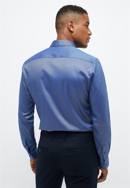 Performance Shirt Natté-Stretch Langarm blau