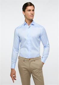 Performance Shirt Natté-Stretch Langarm hellblau