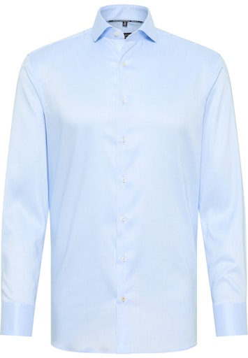 Performance Shirt Natté-Stretch Langarm hellblau