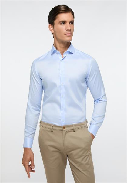 Performance Shirt Natté-Stretch Langarm hellblau