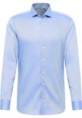 Performance Shirt Natté-Stretch Langarm mittelblau