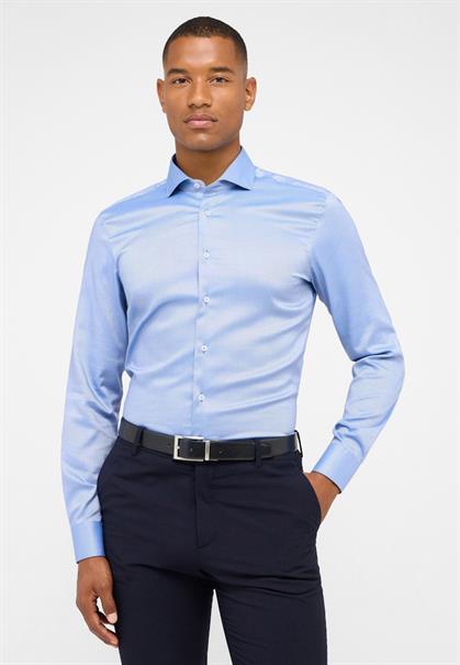 Performance Shirt Natté-Stretch Langarm mittelblau