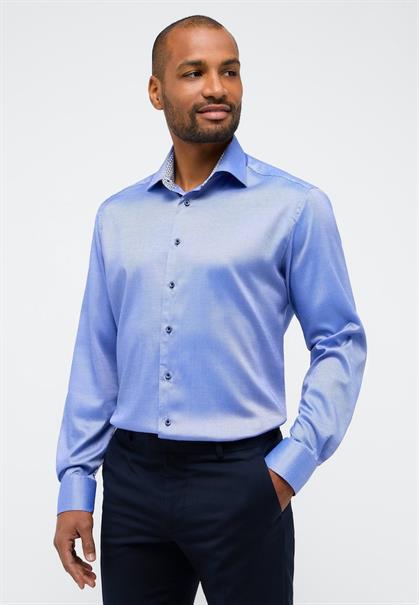 Performance Shirt Natté-Stretch Langarm royal blau