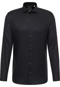 Performance Shirt Natté-Stretch Langarm schwarz