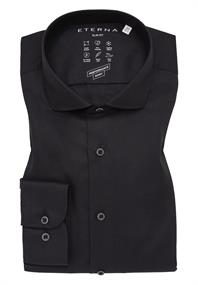 Performance Shirt Natté-Stretch Langarm schwarz
