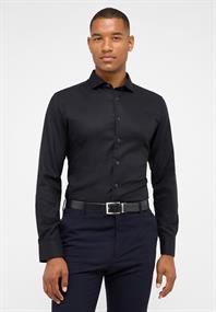 Performance Shirt Natté-Stretch Langarm schwarz