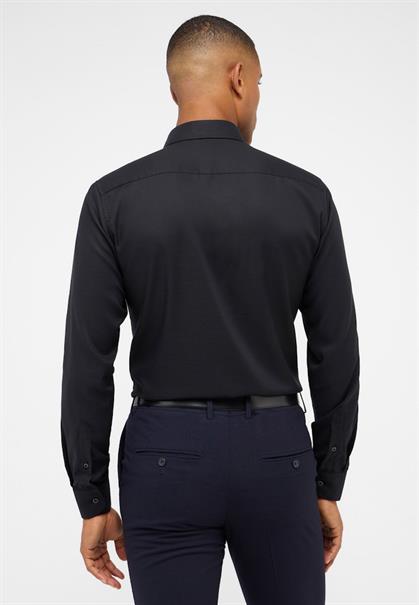 Performance Shirt Natté-Stretch Langarm schwarz