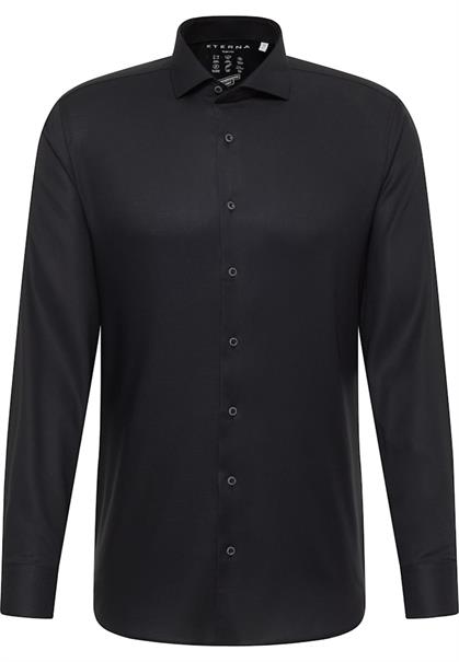 Performance Shirt Natté-Stretch Langarm schwarz