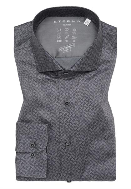 Performance Shirt Twill Langarm grau