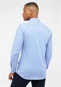 Performance Shirt Twill Langarm mittelblau