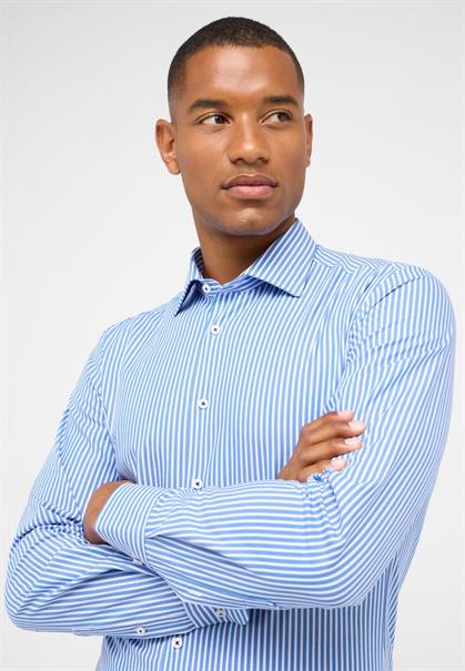 Performance Shirt Twill Langarm mittelblau