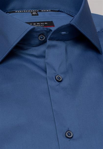 Performance Shirt Twill-Stretch Langarm blau1