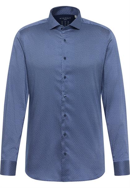 Performance Shirt Twill-Stretch Langarm blau