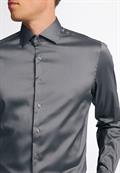 Performance Shirt Twill-Stretch Langarm grau