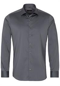 Performance Shirt Twill-Stretch Langarm grau