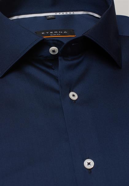 Performance Shirt Twill-Stretch Langarm navy