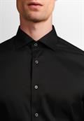 Performance Shirt Twill-Stretch Langarm schwarz