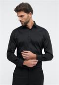 Performance Shirt Twill-Stretch Langarm schwarz