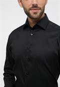 Performance Shirt Twill-Stretch Langarm schwarz