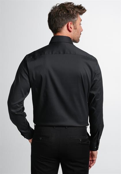 Performance Shirt Twill-Stretch Langarm schwarz