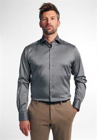 Performance Shirt Twill-Stretch Langarm silber