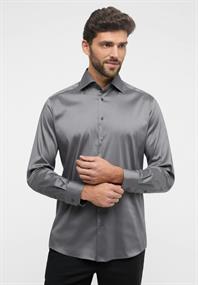 Performance Shirt Twill-Stretch Langarm silber