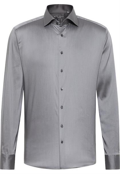 Performance Shirt Twill-Stretch Langarm silber