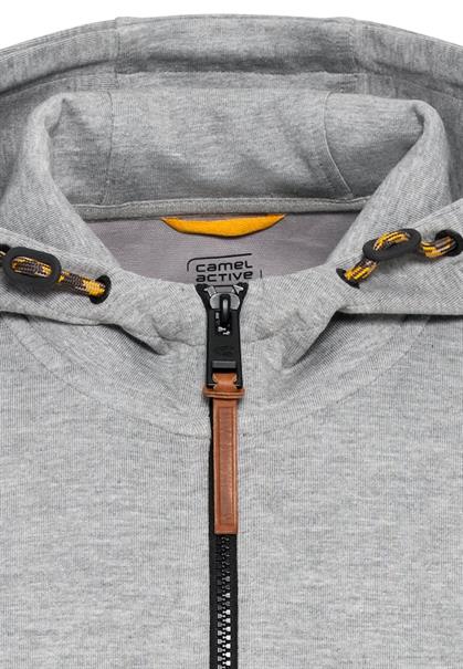Performance Sweatjacke mit Kapuze stone gray