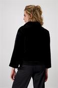 Persianer-Fake-Fur-Jacke schwarz