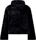 Persianer-Fake-Fur-Jacke schwarz