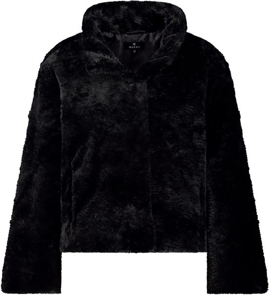 Persianer-Fake-Fur-Jacke schwarz