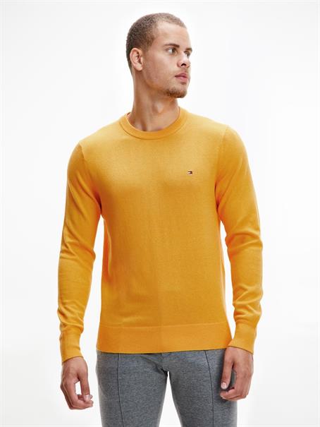 PIMA COTTON CASHMERE CREW NECK amber ochre