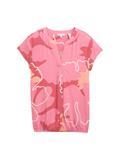 pink big floral shapes design