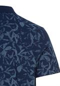 Pique Poloshirt mit floralem Print night blue