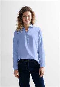 Piqué Hemdbluse tranquil blouse blue