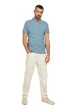 Piqué Poloshirt aus Baumwolle calm cloud blue