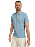 Piqué Poloshirt aus Baumwolle calm cloud blue