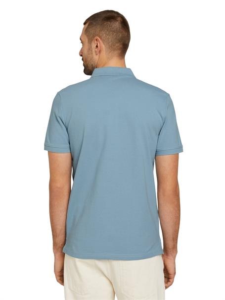 Piqué Poloshirt aus Baumwolle calm cloud blue