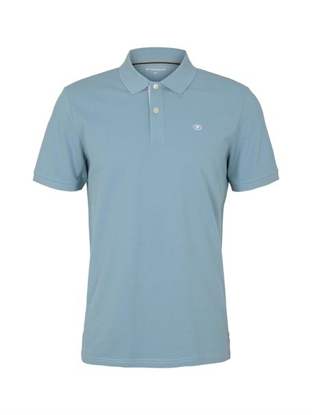 Piqué Poloshirt aus Baumwolle calm cloud blue