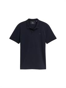 Piqué Poloshirt aus Baumwolle sky captain blue