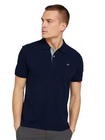 Piqué Poloshirt aus Baumwolle sky captain blue