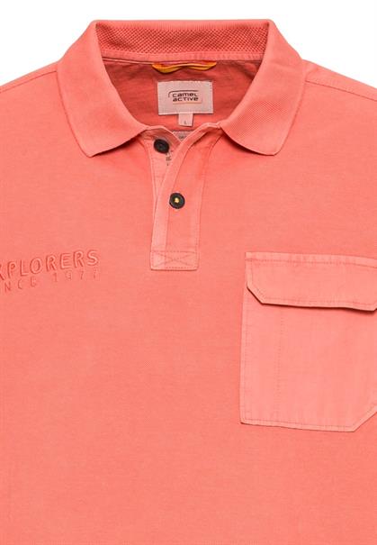 Piqué Poloshirt aus zertifiziertem Organic Cotton faded red