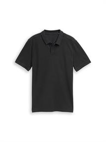 Piqué Poloshirt im Washed Look black